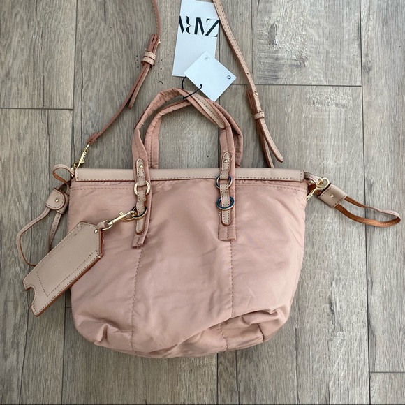 Zara Nylon Mini Tote and Crossbody Bag - Picture 7 of 8